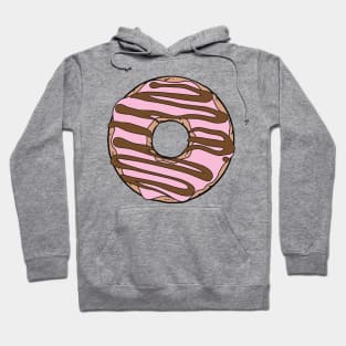 Pink Donut, Doughnut, Chocolate, Icing, Frosting Hoodie